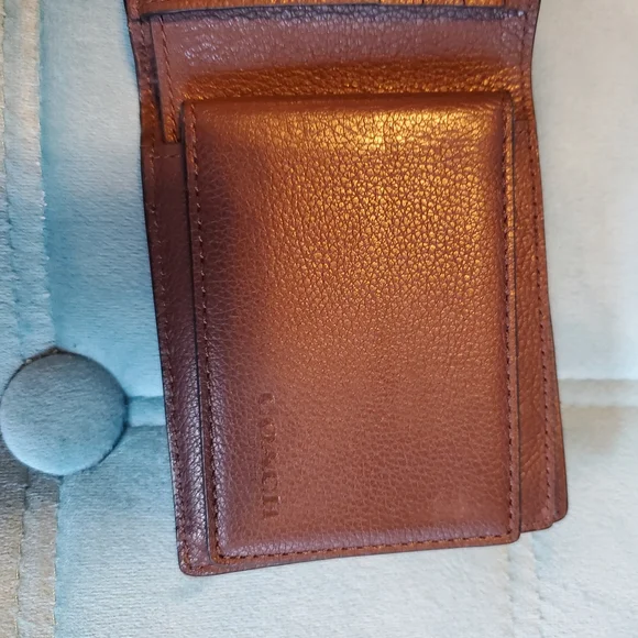 Coach 3-in-1 Wallet Dark Saddle Sport Calf Leather - Picture 6 of 17